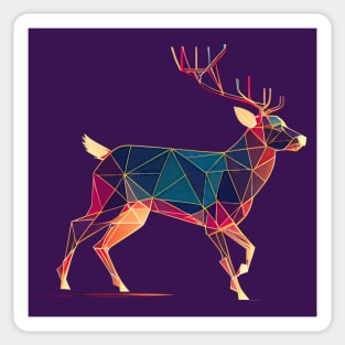 Geometric running deer Sticker